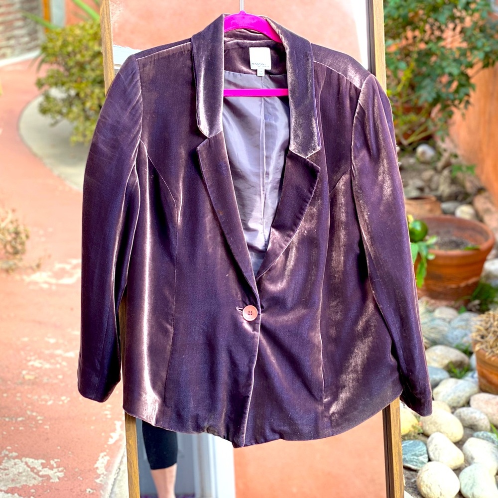 Purple velvet jacket